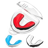 EINZIGARTIGES DESIGN - Das Rillendesign ermöglicht einen freien Luftstrom. Sehr leicht zu atmen, wenn man den Mund schließt. Zudem kann man beim Training noch ruhig atmen. Zusammen mit verdickten Gel-Stoßdämpfern absorbiert der Mundschutz Stöße effektiv, so sitzt er gut und verrutscht nicht.