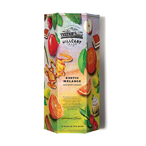 HILLCART TALES Exotic Melange Assorted Tisanes Herbal Tea - 14 Teabags, 31.5 Gram