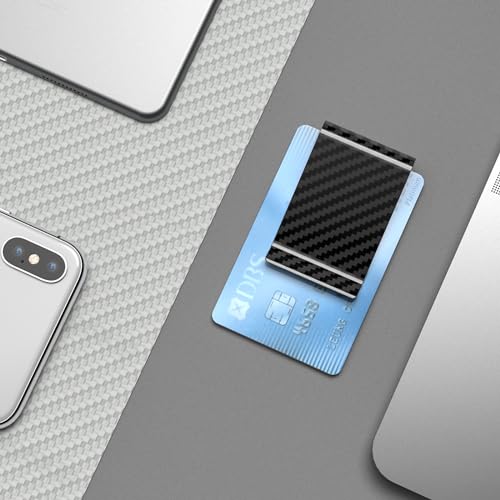 Travelambo TRA2902 Carbon Fiber Money Clip Front Pocket Wallet Minimalist Wallet Slim Wallet Credit Business Card Holder  thumb #5