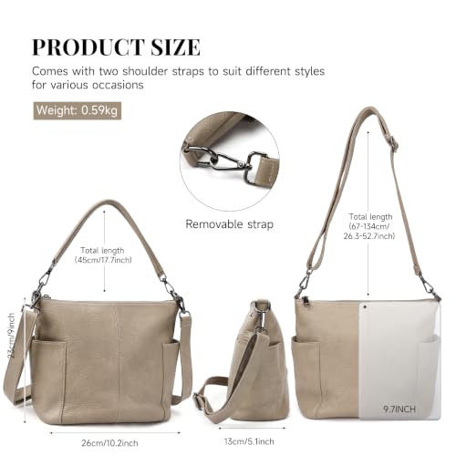 Image of NIUCUNZH Leather Women's Crossbody Bag Purse Soft Shoulder Hobo Handbags