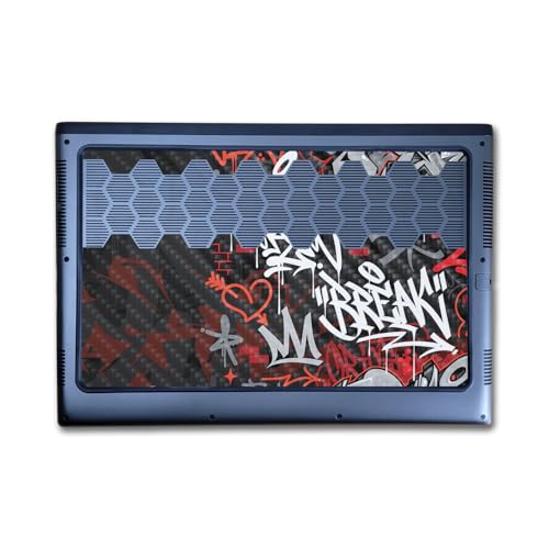 Image of Carbon Fiber Laptop Skin Compatible with Alienware M16 R2 (2024) - Red Tag - Premium 3M Vinyl Protective Wrap Decal Cover - Easy to Apply | Crafted in The USA by MightySkins