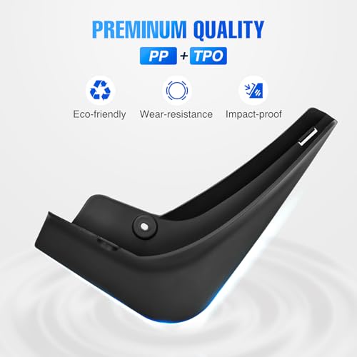 Image of Nilight Mud Flaps Splash Guards for Tesla Model 3 2017-2023 | No Drilling Precision Fit Exterior Accessories Heavy-Duty Splash Guards Protection, Front & Rear Set