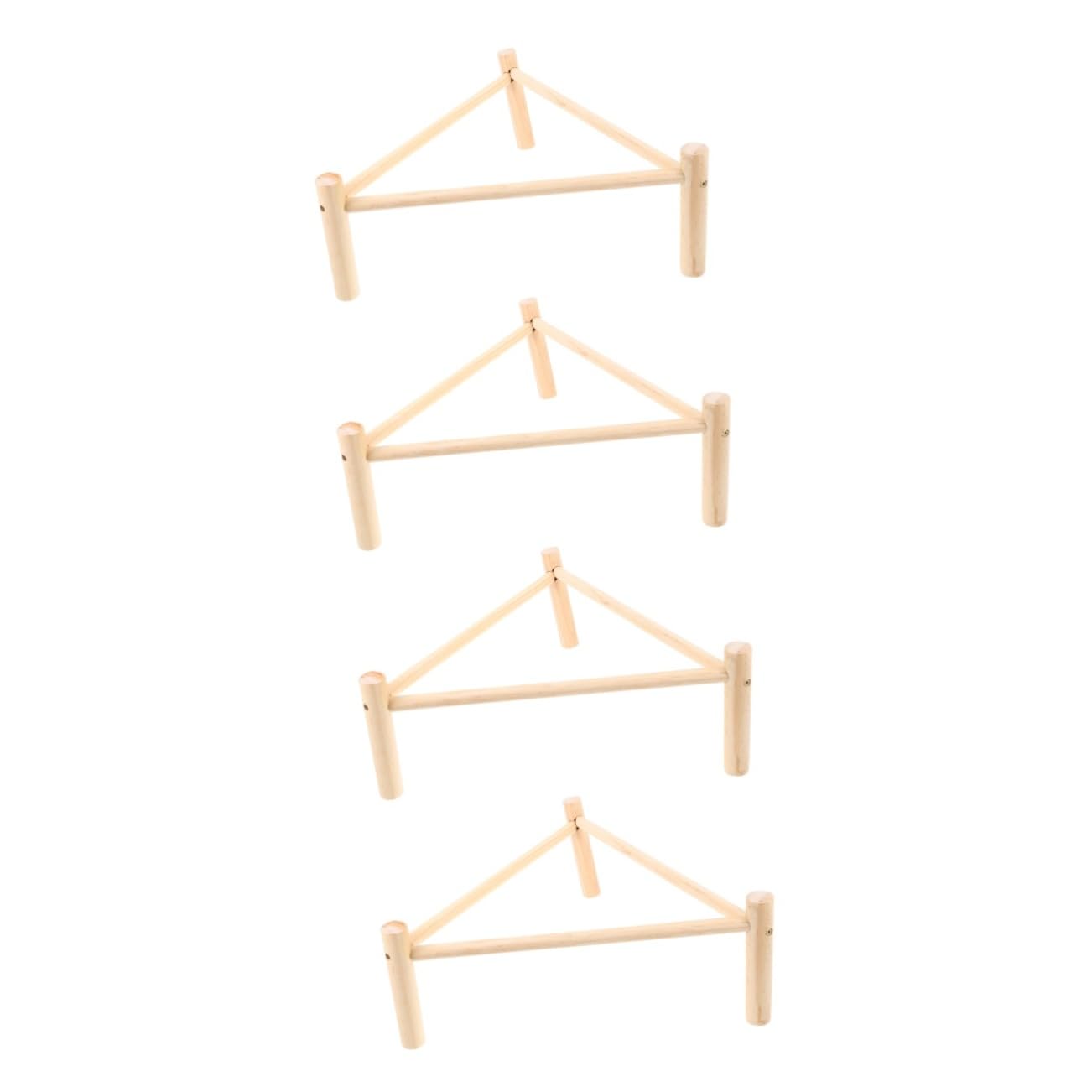Toddmomy 4 Piezas Soporte de pájaros de Madera cooperativa Perca Extra Columpio de Pollo gallinero Suministro de Mascotas Juguete de Percha de Pollo de pájaros Perca de Pollo Beige