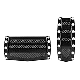 Pilot Automotive PM-2366E2 Black Anodized Aluminum Pedal Pads with Carbon Fiber Look Inserts - 2...