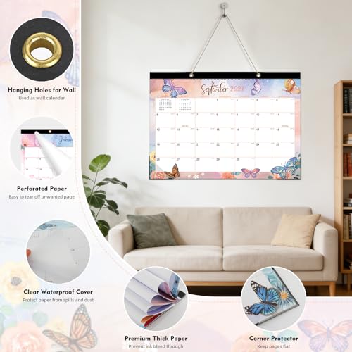 Image of Tcamp Desk Calendar 2026-2027, Large Desktop /Wall Monthly Calendar