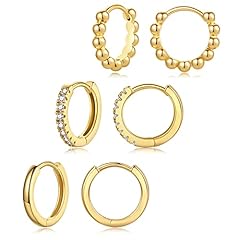 Gold Earrings Set 10mm