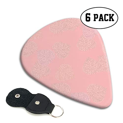 FUCVNPZ Lot de 6 médiators en celluloïd, feuilles roses, pour guitares acoustiques, électriques, basses ou ukulélé - Les Beatles, Paul McCartney, John Lennon, RIngo Starr, George Harrison FUCVNPZ Lot de 6 médiators en celluloïd, feuilles roses, pour guitares acoustiques, électriques, basses ou ukulélé – Image 5