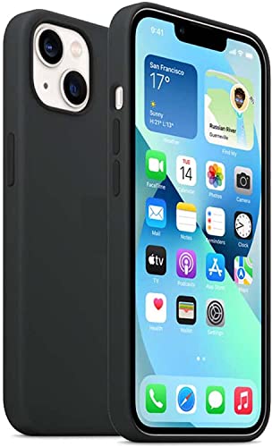 Coque iPhone 13 antichoc KANUZ silicone noir pour protéger objectif et vitre