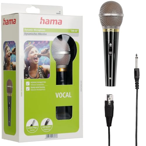 Microphone dynamique Hama DM 60 noir pour animer vos soirées karaoké en famille