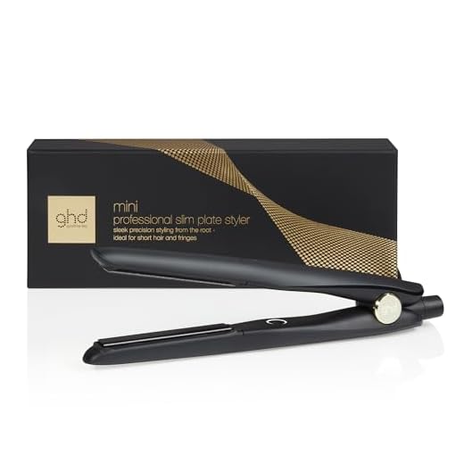 ghd Mini plancha delgada para el cabello, color negro, placas 40% más delgadas para un peinado de precisión desde la raíz, diseñadas para cabello corto, flecos y bobinas, 50% más de brillo
