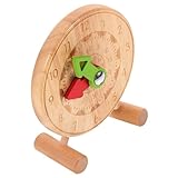 Horloge en bois - les deux pieds soutiennent, solide et stable, facile à observer et à installer, d'horloge en bois