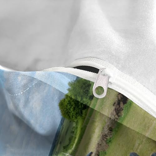 Parure de lit tracteur 140x200cm housse couette microfibre 3D - 8