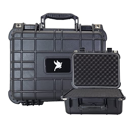 Flying Camel Tsa Approved Hard Case Ideal For Guns, Cameras, And Electronics. Customizable Cubbed Foam-Padding, Waterproof, And Shockproof. Size: 13.3" X 11.6" X 6" (Black) #TOP18