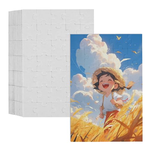 50 Sets Blank Sublimation A6 Jigsaw