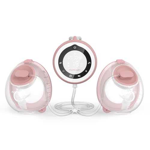 Momcozy Breast Pump Hospital-Grade Light, with 3 Modes|15 Levels, Deep Pink
