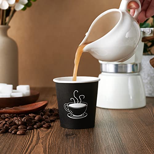 Tv Topvalue 600 Pack 4 Oz Paper Cups, Small Disposable Coffee Cups, Black Espresso Cups, Hot/Cold Drinking Cups For Party, Picnic, Travel And Events #TOP2