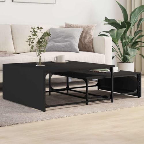 Meuble salon multifonction table basse gigogne design industriel - 2