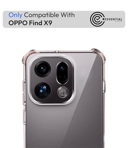 Image of KAPAVER Essential Back Cover Case Compatible with Oppo Find X9 (PC+TPU) (Oppo Find X9 - Clear)