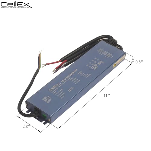 Image of Triac Dimmable LED Driver 24V 300W IP67 Ultra Slim 0.8in UL Listed Compatible with Lutron Dimmer, Transformer for LED Lights, Power Supply 5in1 Triac /0-10V /1-10V /Potentiometer /10V PWM