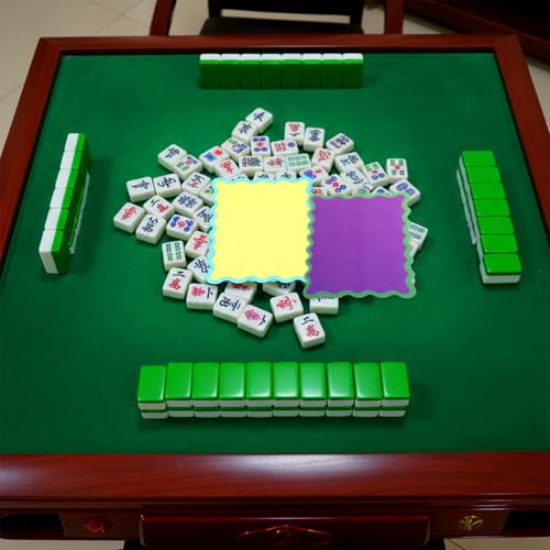 4 Cartas Mezcladoras de Mahjong en PVC resistente miniatura 4