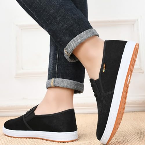 Women's Canvas Slip-On Sneakers Breathable Low Top Work Shoes Casual Soft Sole Walking Shoes Comfortable Non Slip Flats3