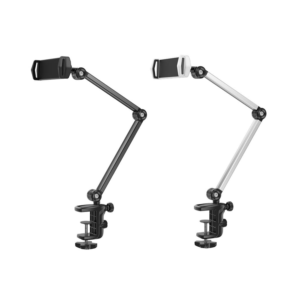 Soporte para teléfonos celulares, soporte ajustable para teléfono de escritorio con base estable, soporte de escritorio perezoso de aleación de aluminio para teléfonos
