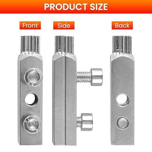 SUNBEET Faucet Angle Valve Broken Wire Extractor Adjustable Broken Valve Extractor Universal Screw Extractor Tool Broken Bolt Remover for 1/2 in and 3/4 in Stripped Thread, Stainless Steel Made 3