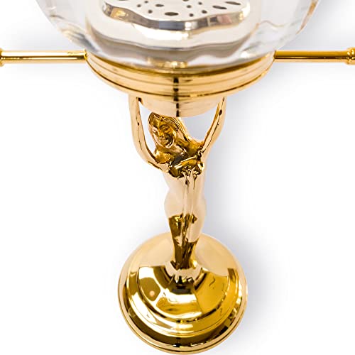 Elegant Gold-Tone Absinthe Fountain with 2 Taps - Premium Louche Server