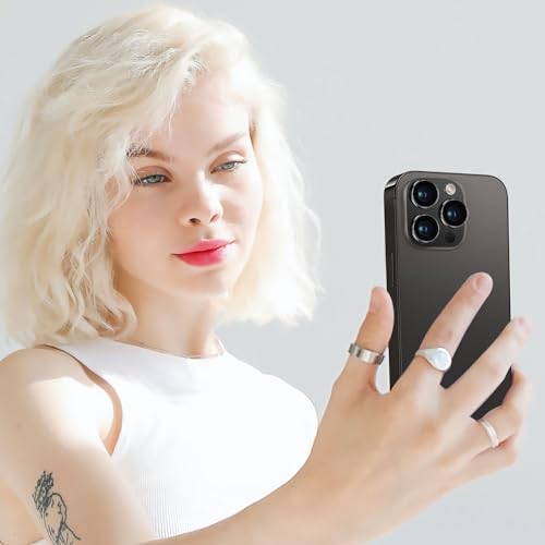 Hsefo for iPhone 15 Pro and iPhone 15 Pro Max Camera Lens Protector, Anti-Scratch Tempered Glass Camera Screen Protector Shockproof Full Protective Camera Cover Case Friendly Lens Cover-Black