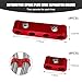 YTFRL 4PCS Car Engine Spark Plug Wire Separator Divider Set, Aluminum Alloy Spark Plug Wires Holder, Plugs Wire Divider Looms Organizer Clamp Kit for 8mm 9mm 10mm, Car Accessories (Red)