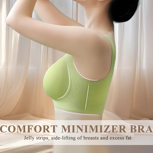Jelly Bra, Lifting Wire-Free Jelly Bra, Plus Size Cooling Full Coverage Minimizer Bra for WomenSteppers4