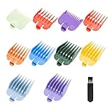 11 PCS Hair Clipper Guards, Hair Clipper Guide Combs Compatible With Wahl, Multicolor Universal Replacement Limit Combs Set for Clippers Trimmers, Barber Haircut Kit, 1.5mm to 25mm with Cleaning Brush