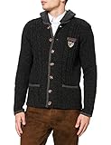 Stockerpoint Herren Jacke MH-440 Trachtenstrickjacke, Grau (Anthrazit Anthrazit), X-Small (Herstellergröße: 46)