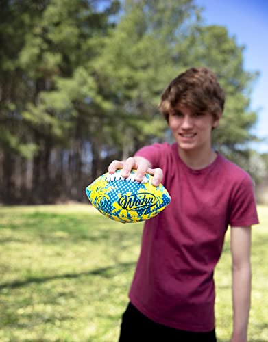 Wahu Mini Football Blue/Green 6.5-Inch Length - 100% Waterproof With Real Laces For Use In And Out Of Water #TOP3