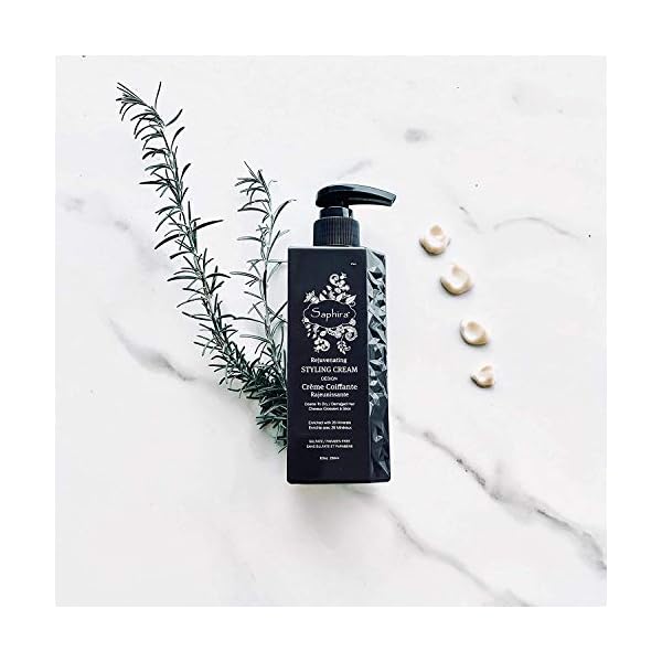 Saphira Rejuvenating Styling Cream, Frizz Control Hair Smoothing Cream and Styling Formula with 26 Dead Sea Minerals, Finishing Cream for Medium to Firm Hold, Sulfate-Free, Paraben-Free, 8.5 Ounce