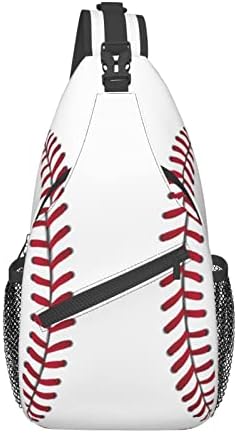 Baseball Chest Sling Bag Casual For Women Men Crossbody Sling Backpack Shoulder Bag For Travel Hiking Gym