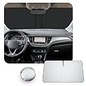 [Upgrade] CDEFG Kompatibel mit Opel Crossland X 2017-2024 Sonnenschutz Abdeckungen Frontscheibe Sonnenschirm Vordere Schallwand Windschutzscheibe Auto Sonnenblende Zubehör