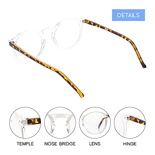 Image of zeroUV - Vintage Retro Horn Rimmed Round Circle Sunglasses with P3 Keyhole Bridge
