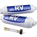 Caravista RV Water Filter - Inline Water Filter with Flexible Hose Protector - NSF & ANSI 42 Certified - Camping Essentials for Reducing Odors, Bad Taste, Chlorine and Rust?2 Pack?
