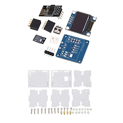 Gearwell Mini Kit de Reloj, módulo de Temporizador Digital OLED y Reloj electrónico de Bricolaje, Tablero de cronometraje con Caja acrílica, CC 5 V para proyectos electrónicos