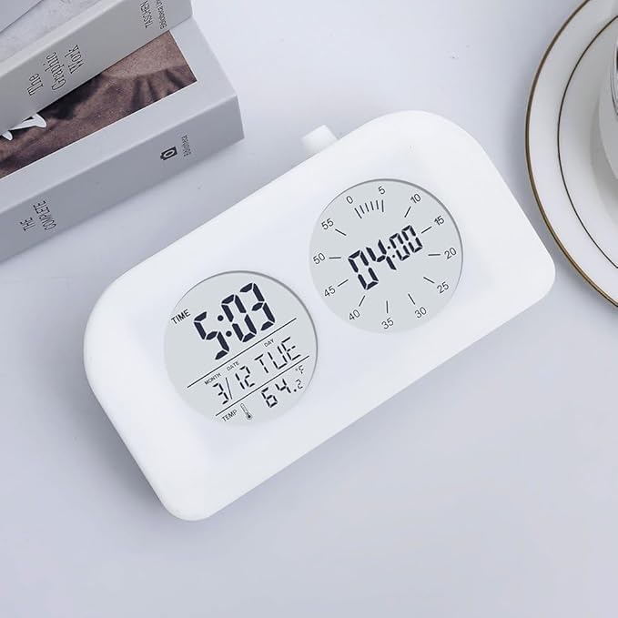 Digital Clock for Desk, Home, Office Time Manager Clock Digital Alarm Clocks with Timer, Temperature, Calendar Countdown Table Clock for Gift