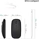 AE WISH ANEWISH Bluetooth Maus fur Mac/iPad/iPhone/PC/Computer, wiederaufladbar geräuschlos Mini Kabellose Maus für Windows/Linux/Android, 3 DPI Einstellbares Bluetooth 5.0 Black