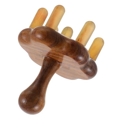 Outanaya 1pc Massage Comb Shampoo Brush Ox Horn Comb Head Relaxing Comb Handheld Massagers Face Scraper Massager for Scalp Hair Massage Brush Head Comb Hand Held Massager Scalp Comb Horns