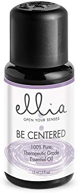 Ellia Be Centered Essential Oil Blend with a Spiced Citrus Focus, and Enticing Combination of Calming Aromas. For use with an Essential Oil Diffuser, 15ml