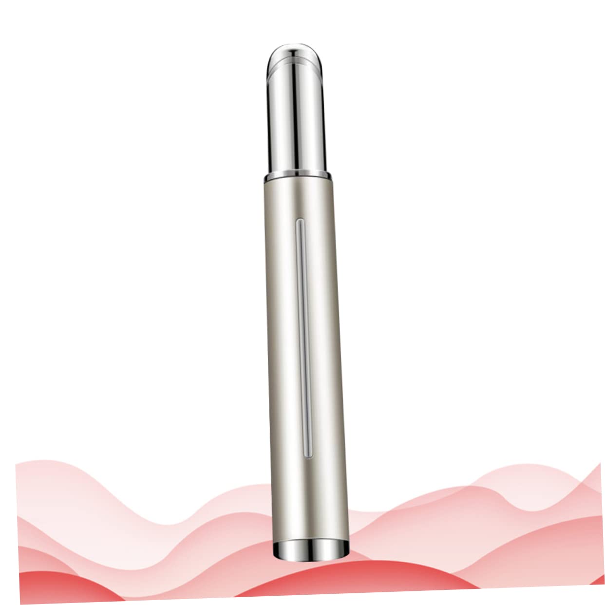 Barra de Masaje Ocular de Metal Plata para Mujer, Compacta