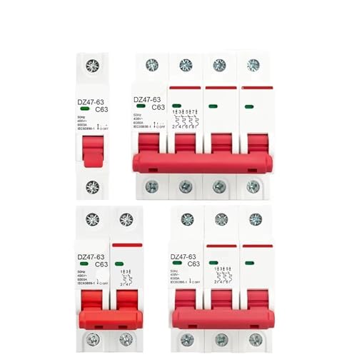 Disjoncteur DZ47 1P 25A pour protection contre court-circuit et surcharge sur rail DIN