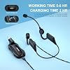 KIMAFUN 2.4G Fitness Headset Wireless Microphone, IP67 Waterproof Sweatproof Microphone for Water Aerobics, Swimming Coach, Fitness Instructor, Yoga, Spinning, Training, Teaching, Speakers, GWP91
