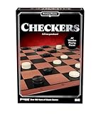 Pressman Premium Classics: Checkers | Full-Size Folding Gameboard with Wooden Playing Pieces | 2 Players, Ages 8+