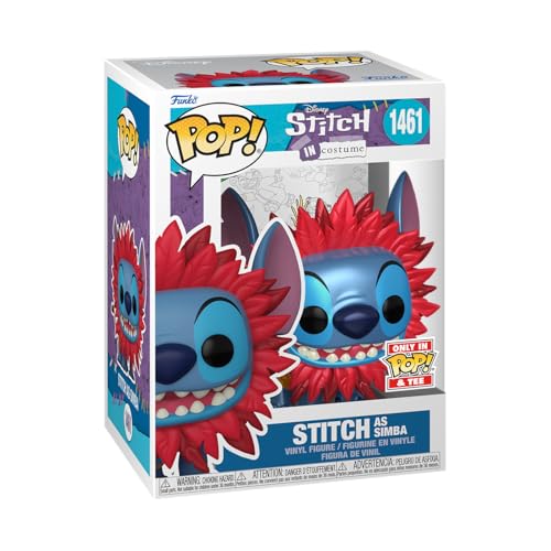 Funko Pop! & Tee: Stitch Costume - Simba - S - T-Shirt - Vêtements avec Une Figurine en Vinyle à Collectionner - Idée de Cadeau - Jouets et Top à Manches Courtes pour Les Adultes Les Hommes