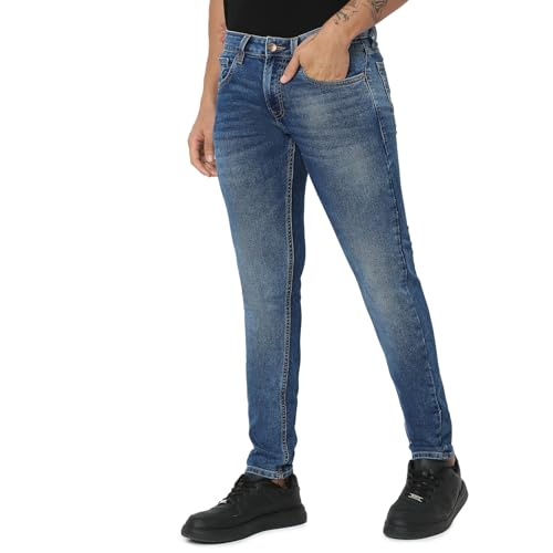 Image of Spykar Men's Skinny Fit Low-Rise Casual Jeans